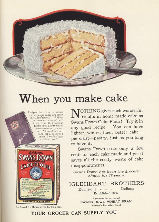 1920s cake advertisement