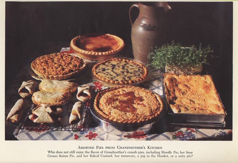 Photo of assorted pies from the 1950s