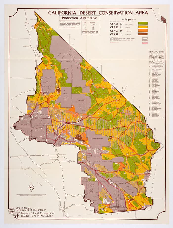 Detail of the Protection Alternative in the Bureau of Land Management’s 1980 draft map