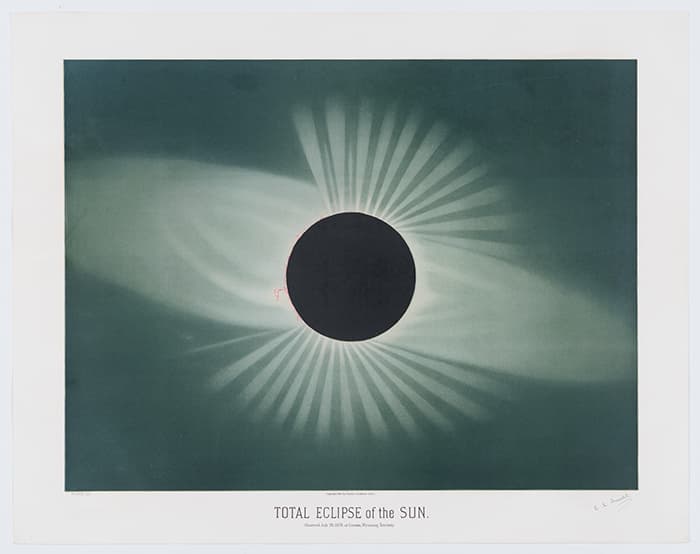 Étienne Trouvelot’s chromolithograph of the 1878 total solar eclipse