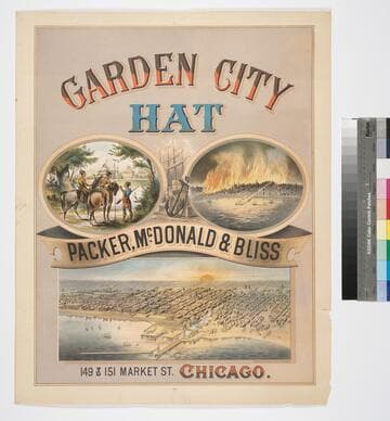 Garden City hat : Packer, McDonald & Bliss : 149 & 151 Market St. Chicago