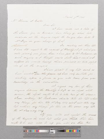 Letter regarding hiring of enslaved people to Thomas Buster