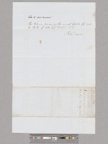 Alexander Quarrier account with Dickinson & Shrewsbury