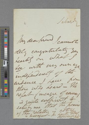 Henry Peter Brougham, 1st Baron Brougham and Vaux. Letter to Zachary Macaulay