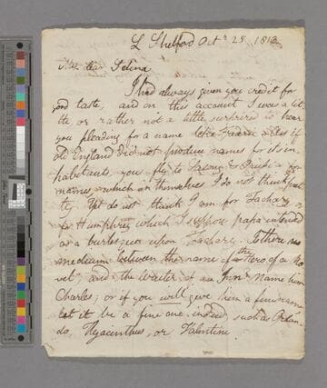 Thomas Babington Macaulay, 1st Baron Macaulay. Letter to Selina (Mills) Macaulay and Jean Macaulay