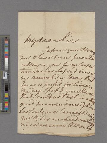 William Wilberforce. Letter to Zachary Macaulay