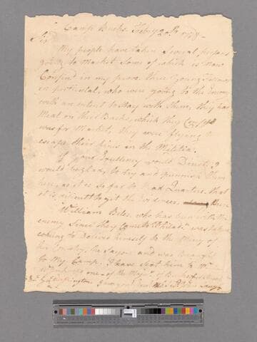 Letter from John Lacey, Camp Bucks, to George Washington