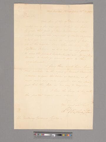 Letter from George Washington, headquarters Philadelphia, to George Clinton