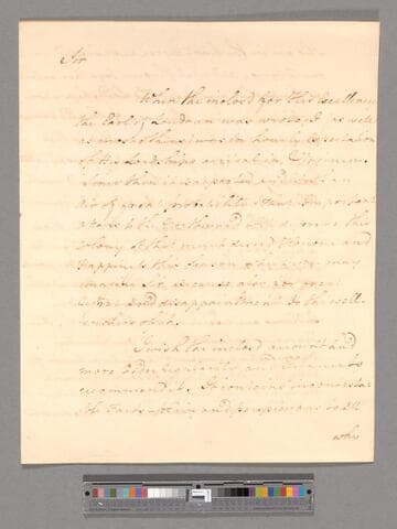 Letter from George Washington, Fort Loudoun, to James Cuninghame