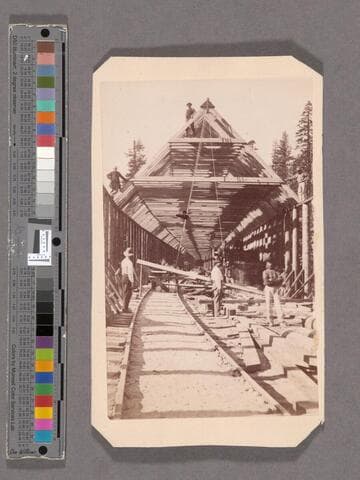 Construction Snow Cover. Scene near the Summit