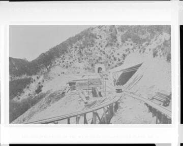 The construction of a waterway at Santa Ana River #1 Hydro Plant