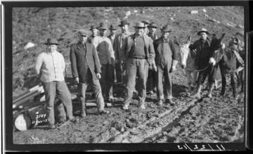 Union Power Co. development in Santa Ana Canyon. The gang. (L