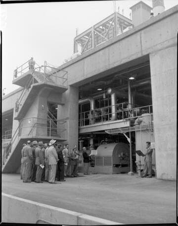 Group looking at Boiler Feed Pumps
