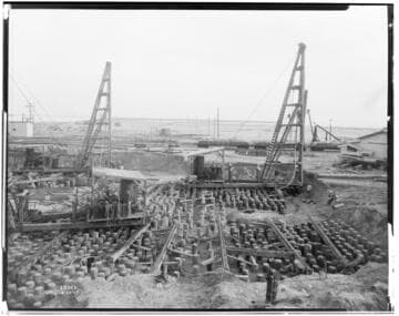 Long Beach Steam Station, Plant #3 - Excavation & driving piling
