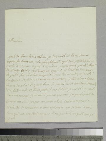 Letter : on board the Astree, to Charles-René-Dominique Sochet Destouches, 1781 February 29