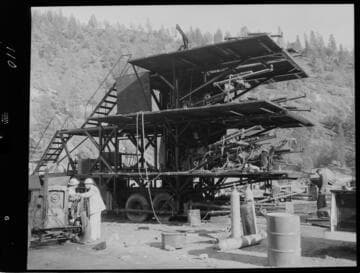 Big Creek - Mammoth Pool - View showing completed diversion tunnel Jumbo