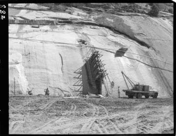 Big Creek - Mammoth Pool - Cutoff wall on east abutment