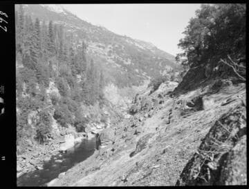 Big Creek - Mammoth Pool - Looking downstream toward Area #2 reservoir