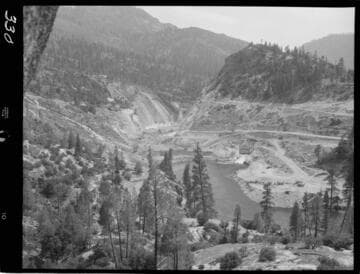 Big Creek - Mammoth Pool - General view of damsite from Daulton Creek road