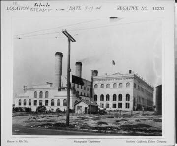Redondo Steam Plant, old - Exterior from southwest