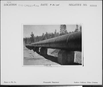 Big Creek #1 - Flowline for 4th Unit, Powerhouse #1