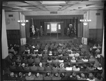 Service flag dedication in Edison G.O. auditorium