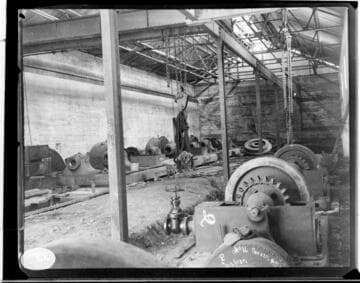 Construction of the interior of Santa Ana River #1 Hydro Plant