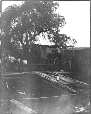 The new warehouse construction site at Santa Monica