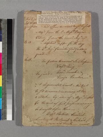 Orderly book of the 4th Massachusetts Regiment, 1783, Sept. 28 - Dec. 4, West Point, N.Y., Brookline, Mass