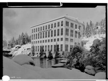 Beauty shot of Powerhouse #1 with freshly fallen snow all around it