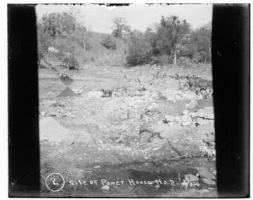 View of construction site of Kaweah #2 hydro plant