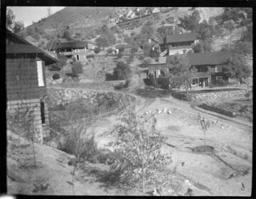 Cabins in foothill oak woodland
