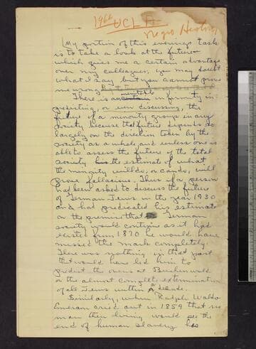 Manuscript : 1966 UCLA Negro History and Notes