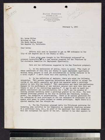 Letters - David Ziskind and Recommendations