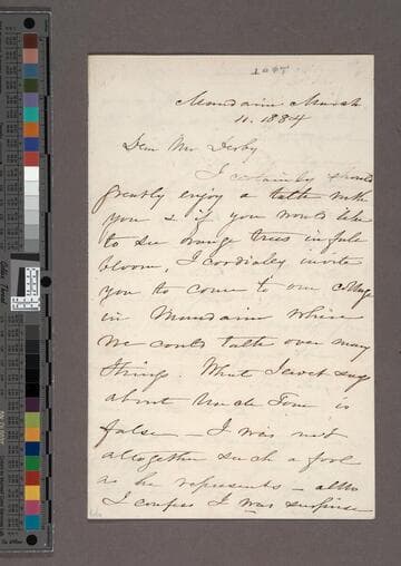 Stowe, Harriet Beecher. Letter to Mr. Derby