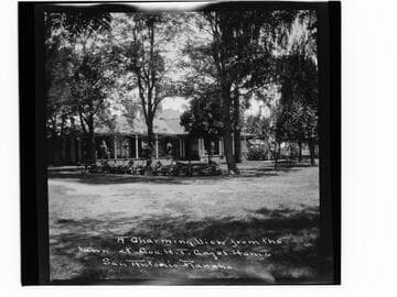 A charming view from the lawn at Gov. H.T. Gage's home, San Antonio Rancho