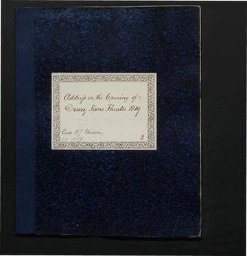 Address on the Opening of Drury Lane Theatre, 1819