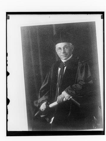 Glass negative copy of clergyman