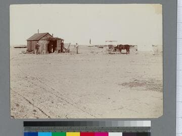 Surveyors at dam site, California