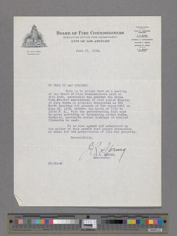 Letter from J.R. Spring