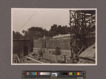 Huntington Library Construction: view showing the south west corner of the Main Building