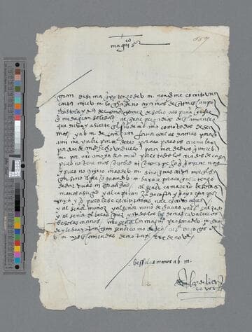 Bartolomé de Villalobos letter to Pedro Guillén