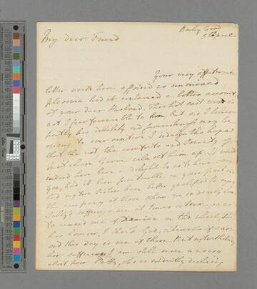 Hannah More. Letter to Mrs. Hoare