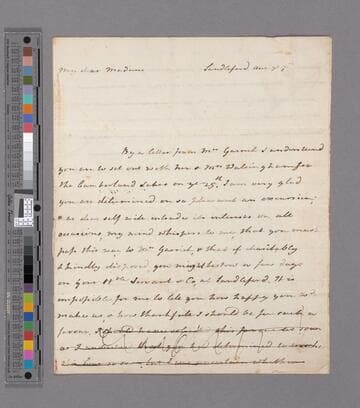 Elizabeth Montagu. Letter to Hannah More