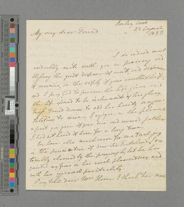 Hannah More. Letter to Rev. Charles Hoare
