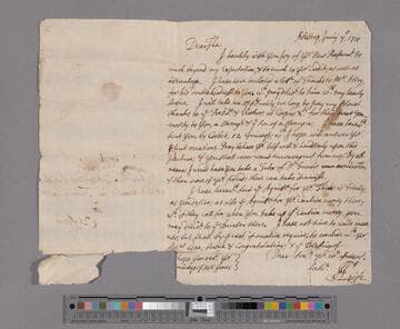 Theophilus Leigh, 1643-1725, letter, Adlestrop, to Theophilus Leigh