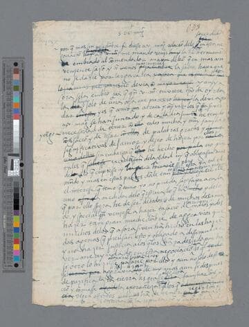 Pedro de la Gasca, Bishop, draft letter to Carlos V, Emperor of Germany and King of Spain