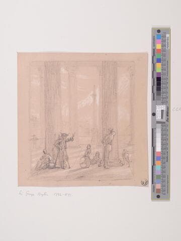 Under the Portico; National Gallery London