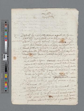 Pedro de la Gasca, Bishop, draft document to El Consejo de Indias