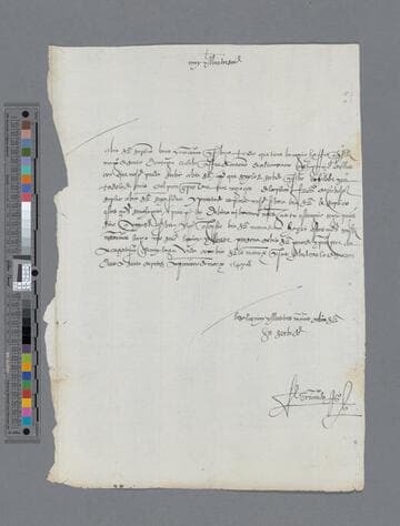 Bernardo Rodriguez letter to Gonzalo Pizarro